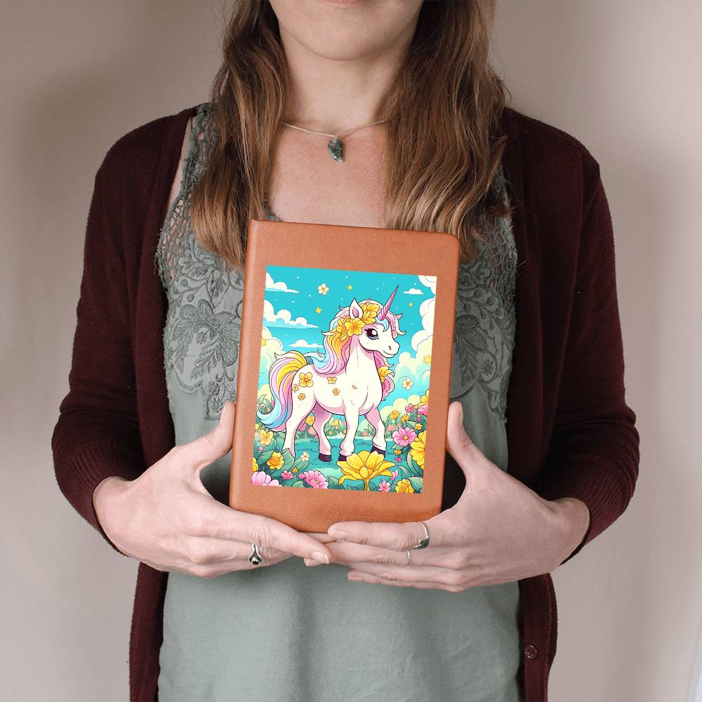Cute Unicorn 119 - Vegan Leather Journal
