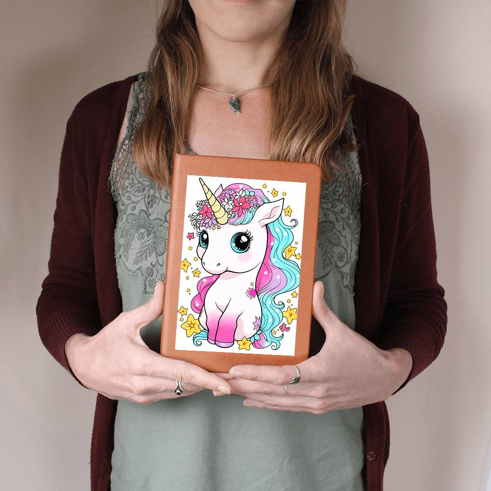 Cute Unicorn 033 - Vegan Leather Journal