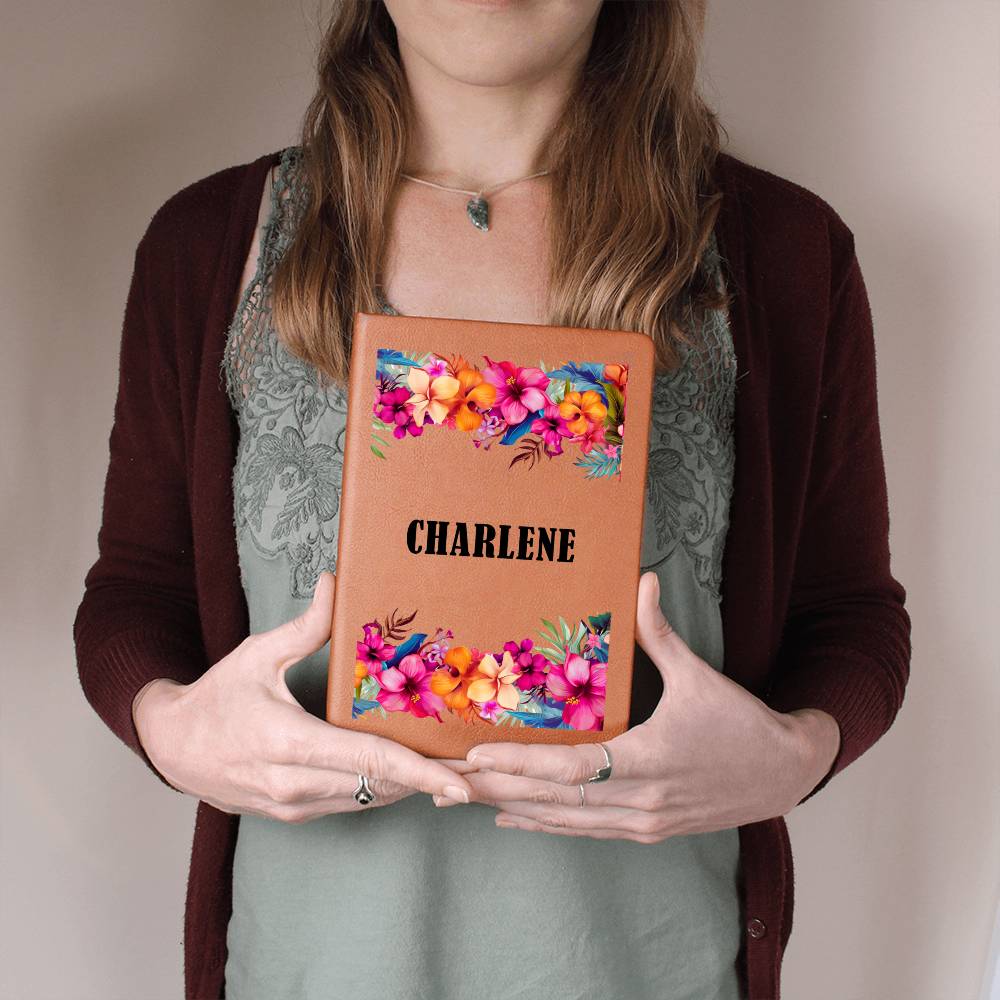 Charlene (Tropical Flowers) - Vegan Leather Journal