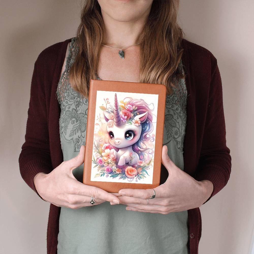 Cute Unicorn 024 - Vegan Leather Journal