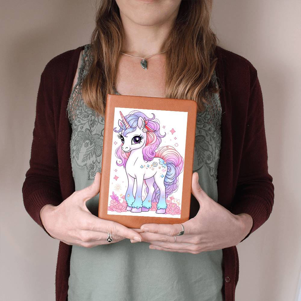Cute Unicorn 064 - Vegan Leather Journal