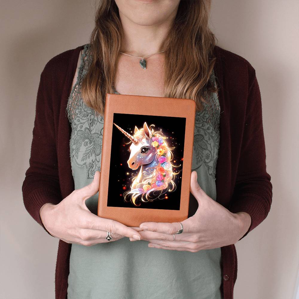 Cute Unicorn 016 - Vegan Leather Journal