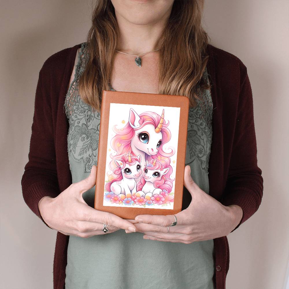 Cute Unicorn 050 - Vegan Leather Journal