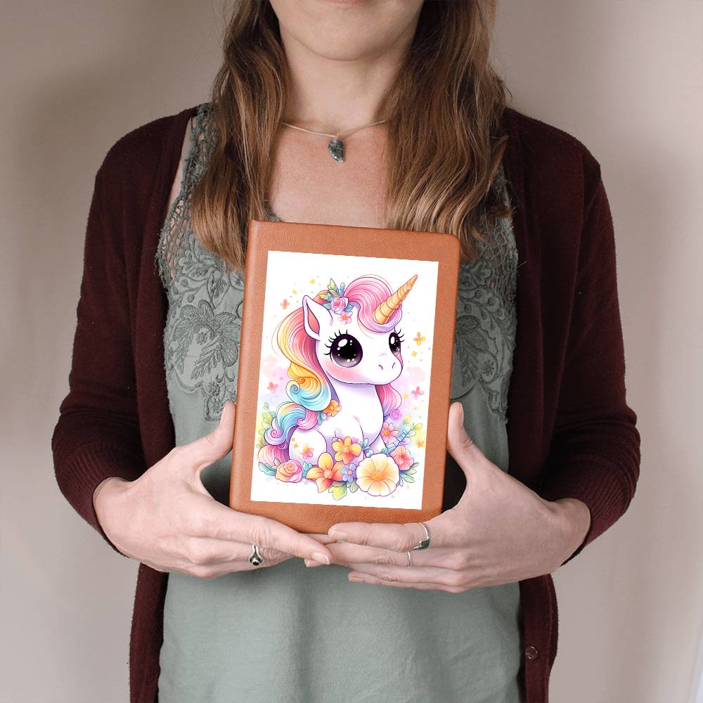 Cute Unicorn 060 - Vegan Leather Journal