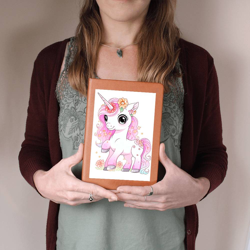 Cute Unicorn 067 - Vegan Leather Journal
