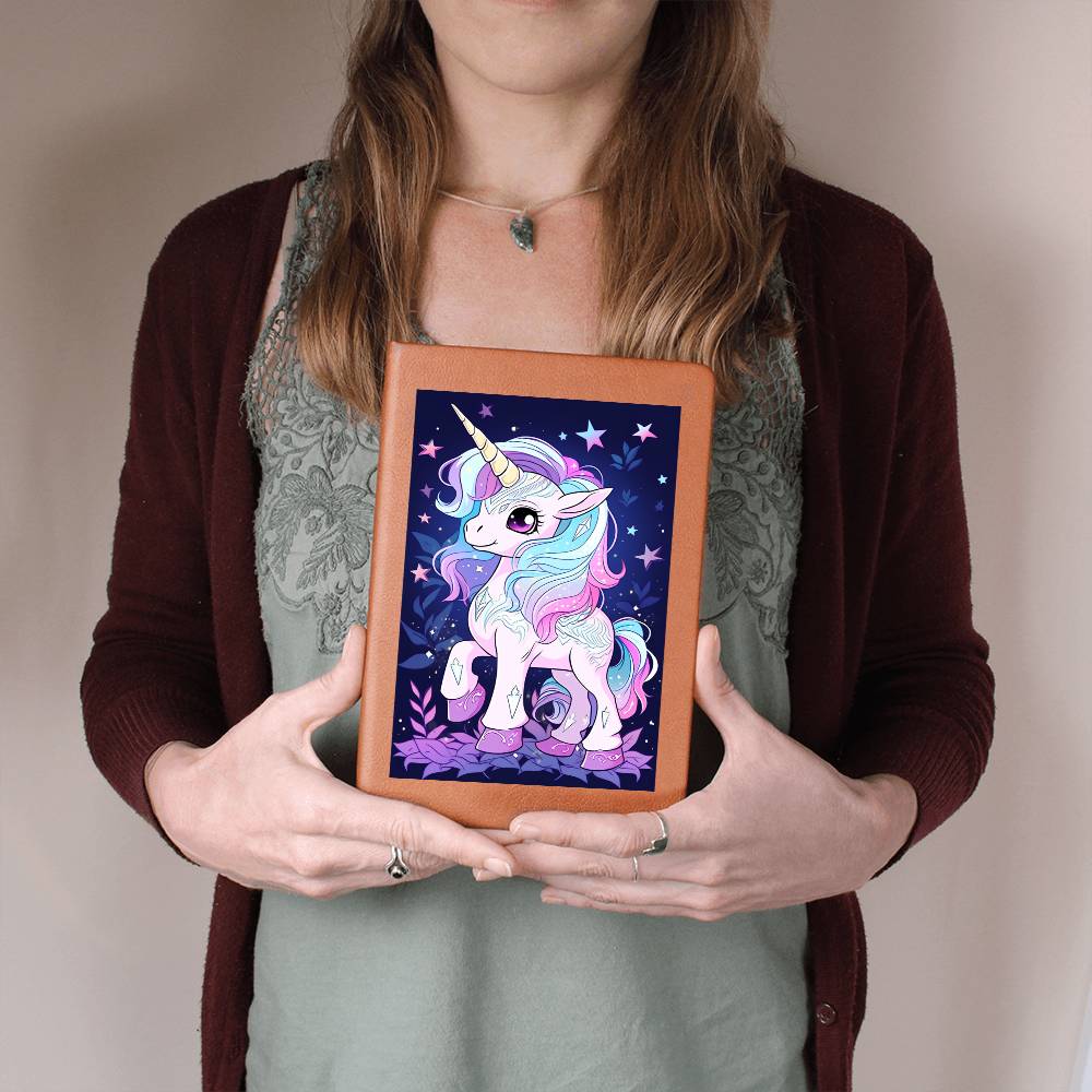 Cute Unicorn 063 - Vegan Leather Journal