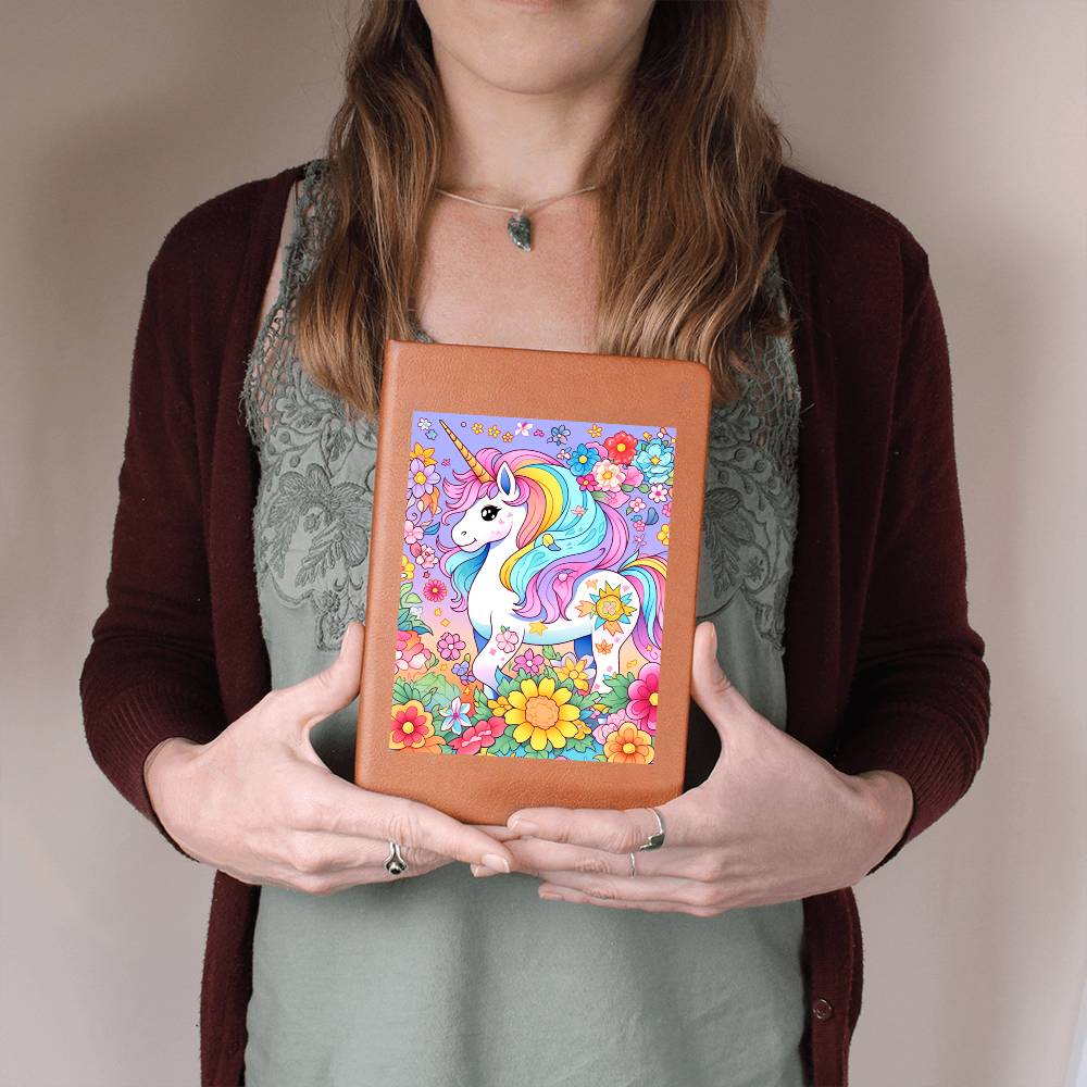Cute Unicorn 110 - Vegan Leather Journal