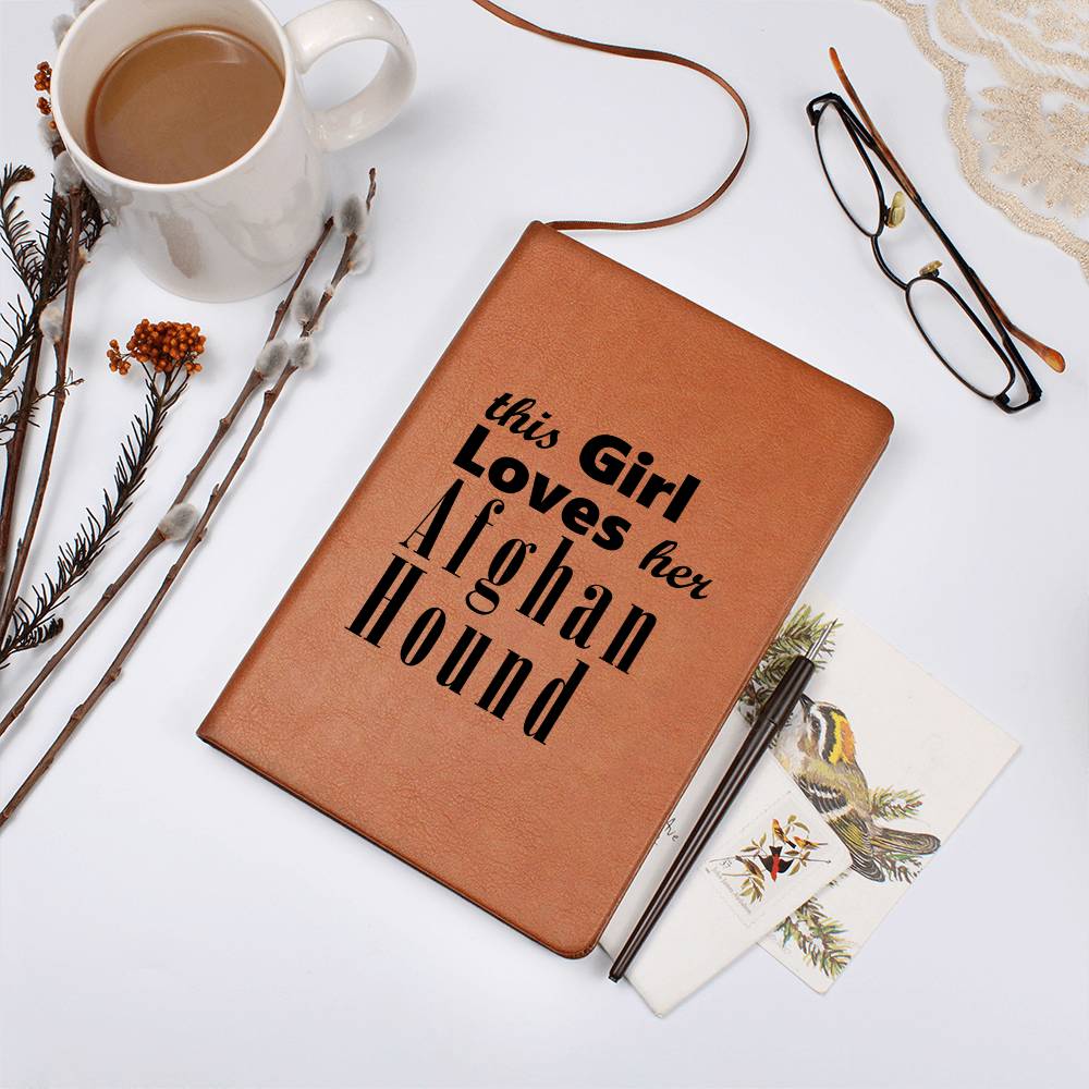 Afghan Hound - Vegan Leather Journal