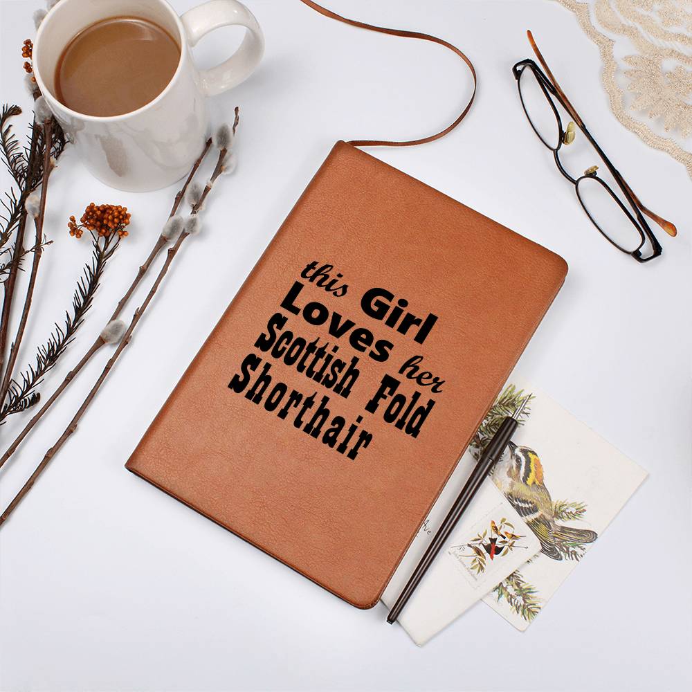 Scottish Fold Shorthair - Vegan Leather Journal