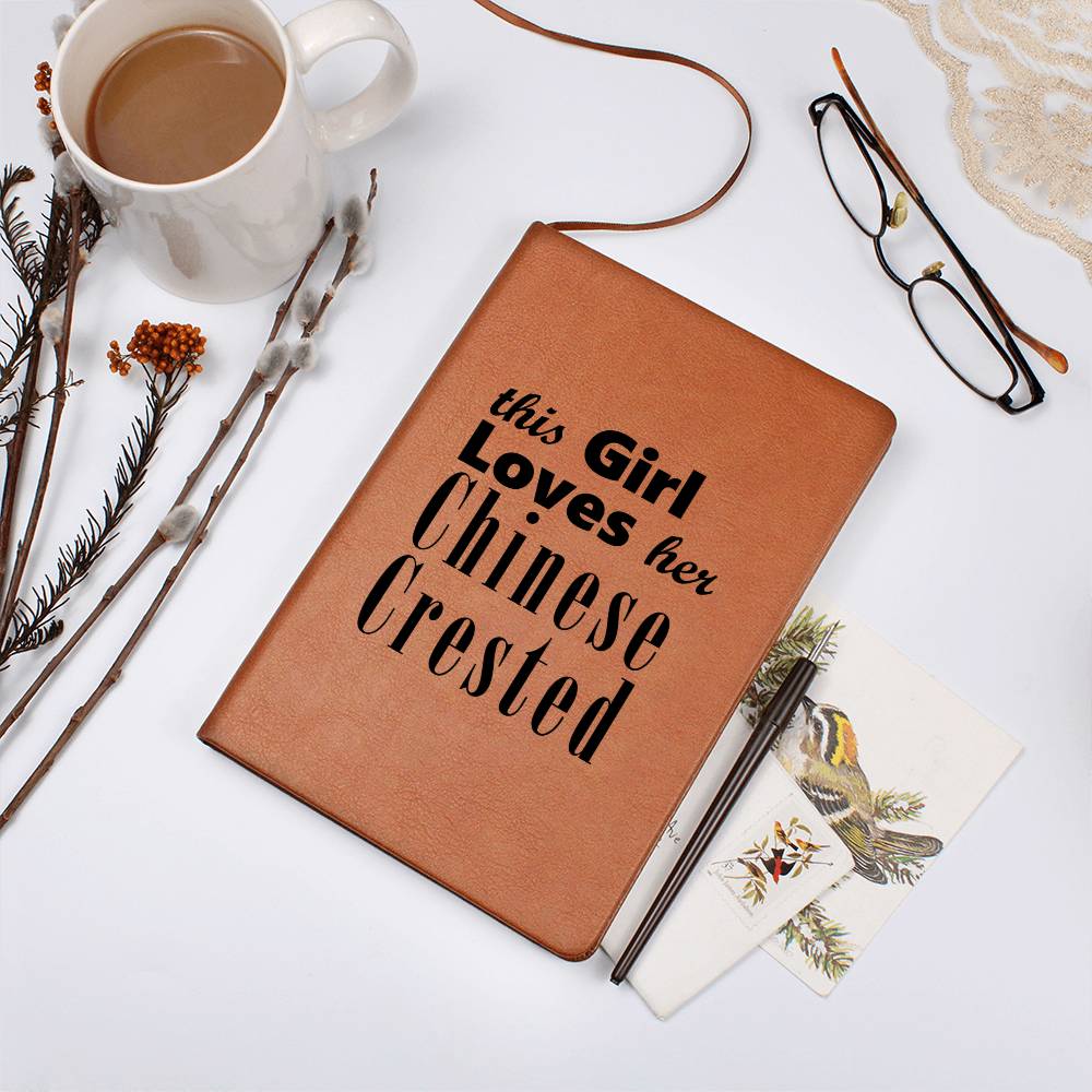 Chinese Crested - Vegan Leather Journal