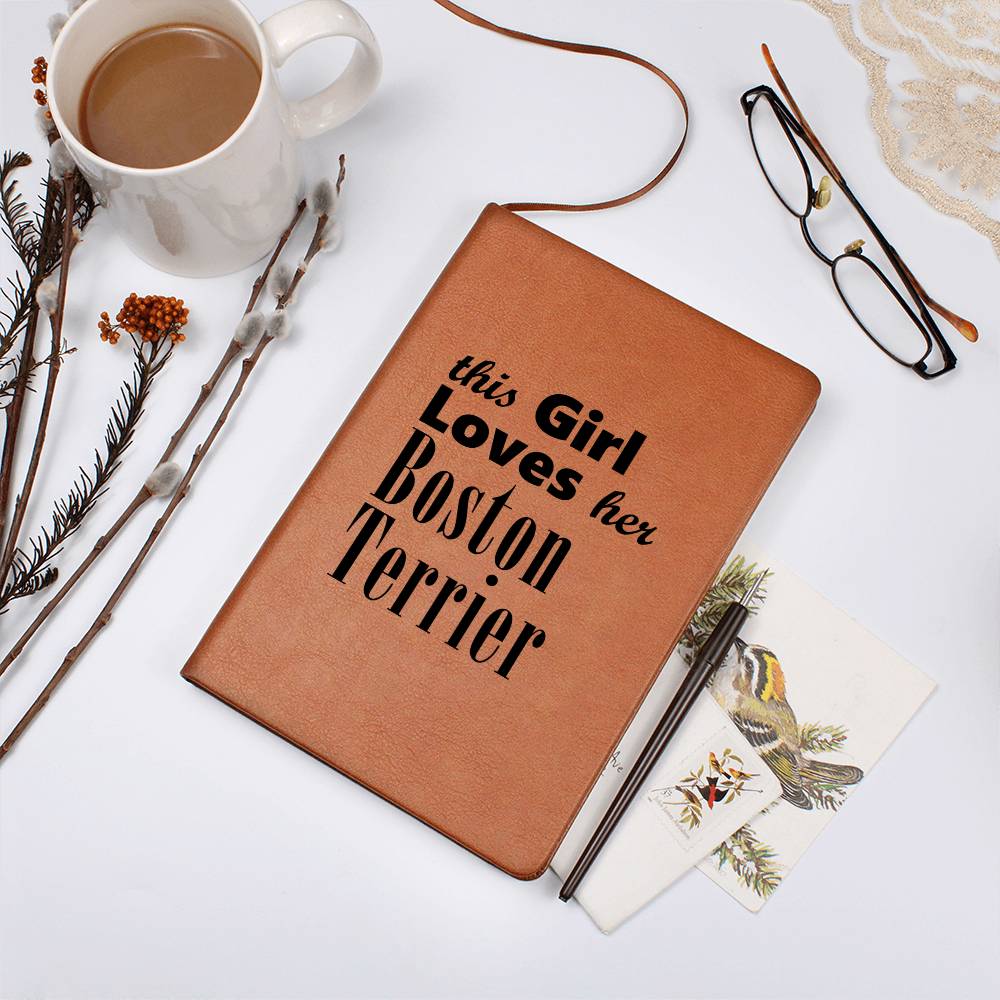 Boston Terrier - Vegan Leather Journal