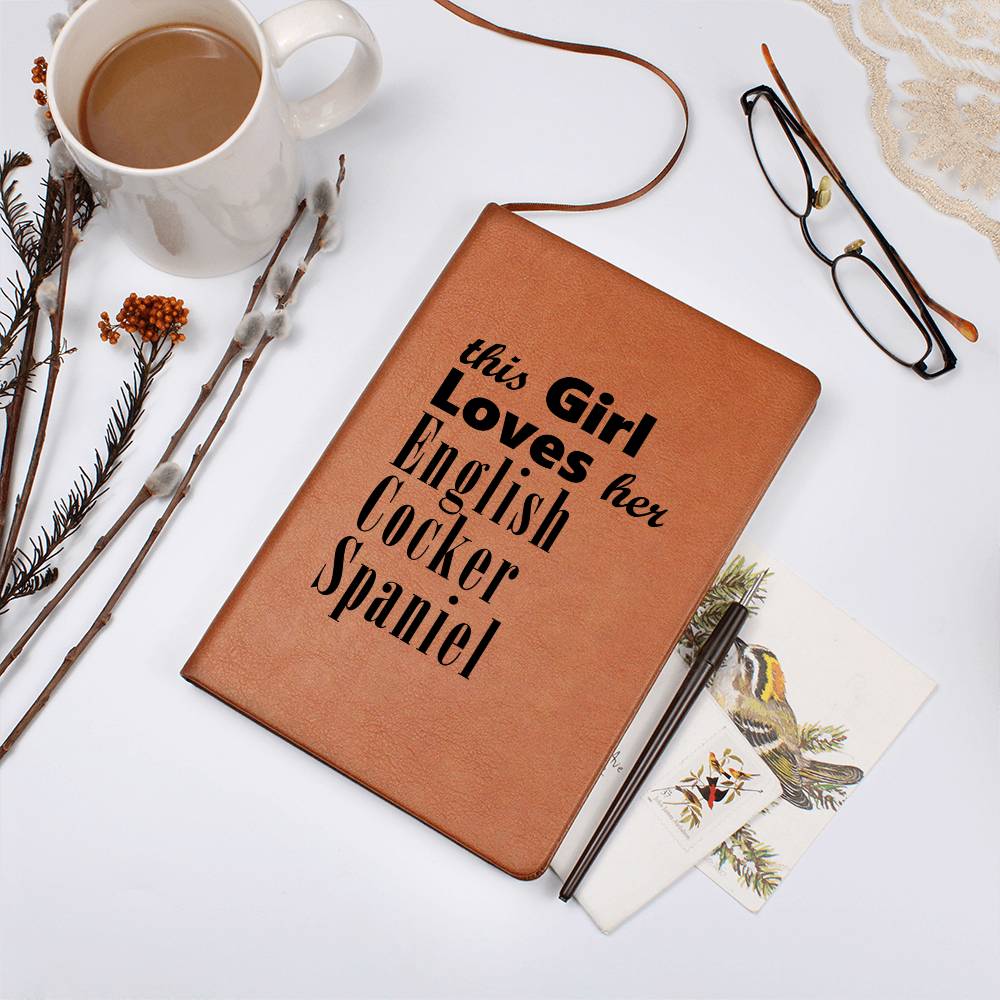 English Cocker Spaniel - Vegan Leather Journal