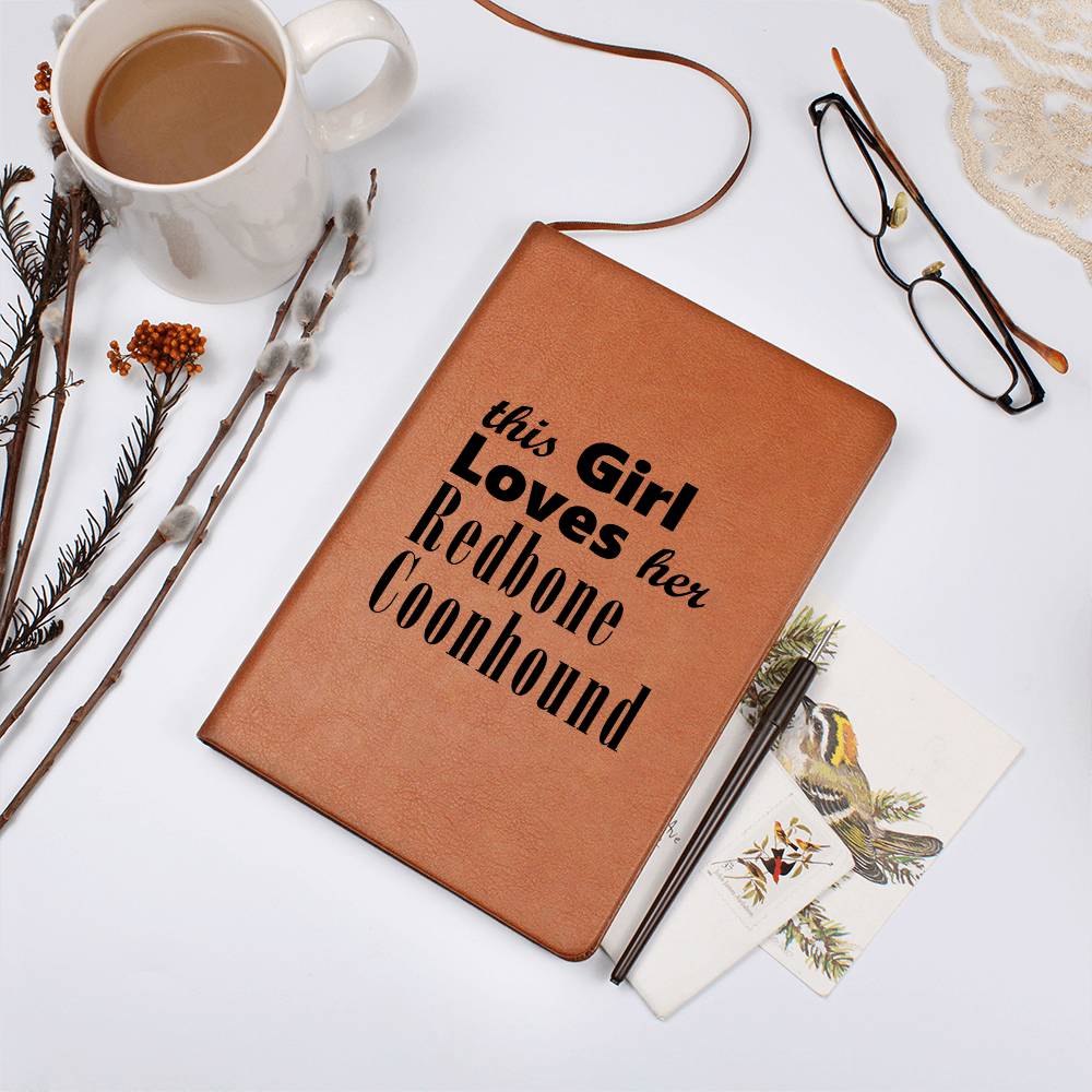 Redbone Coonhound - Vegan Leather Journal