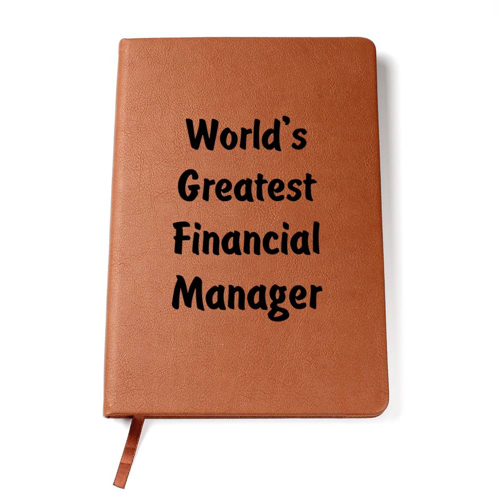 World's Greatest Financial Manager v1 - Vegan Leather Journal