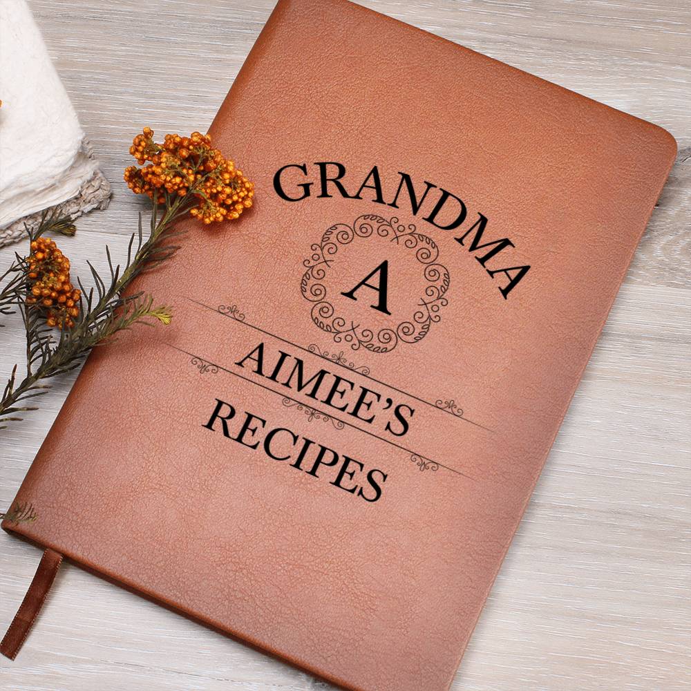 Grandma Aimee's Recipes - Vegan Leather Journal