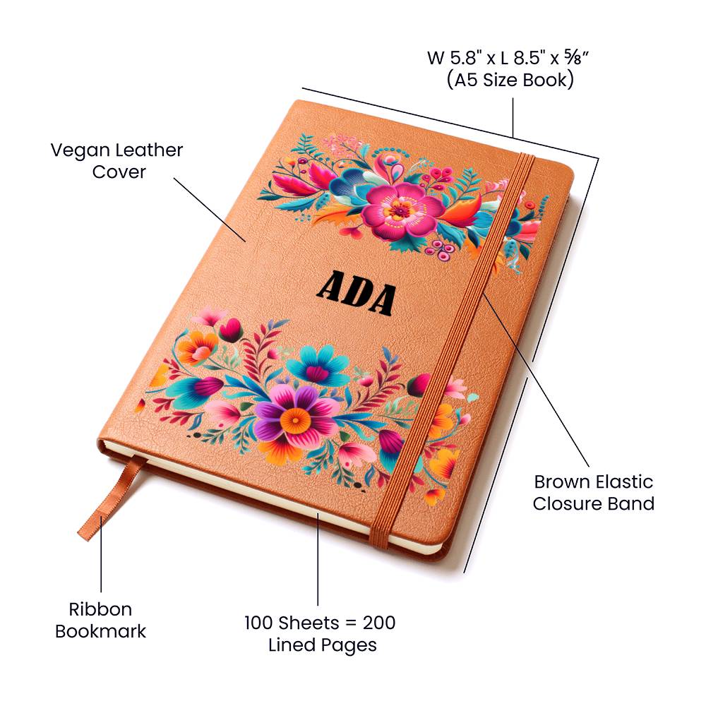 Ada (Mexican Flowers 2) - Vegan Leather Journal