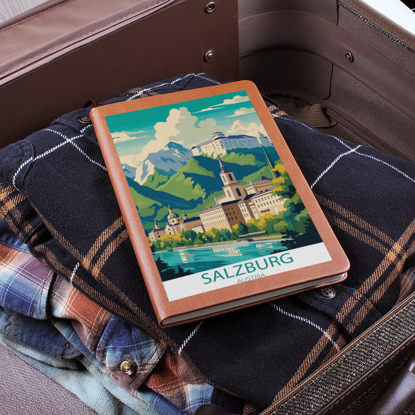 Famous Travel Destinations - Salzburg, Austria - Vegan Leather Journal
