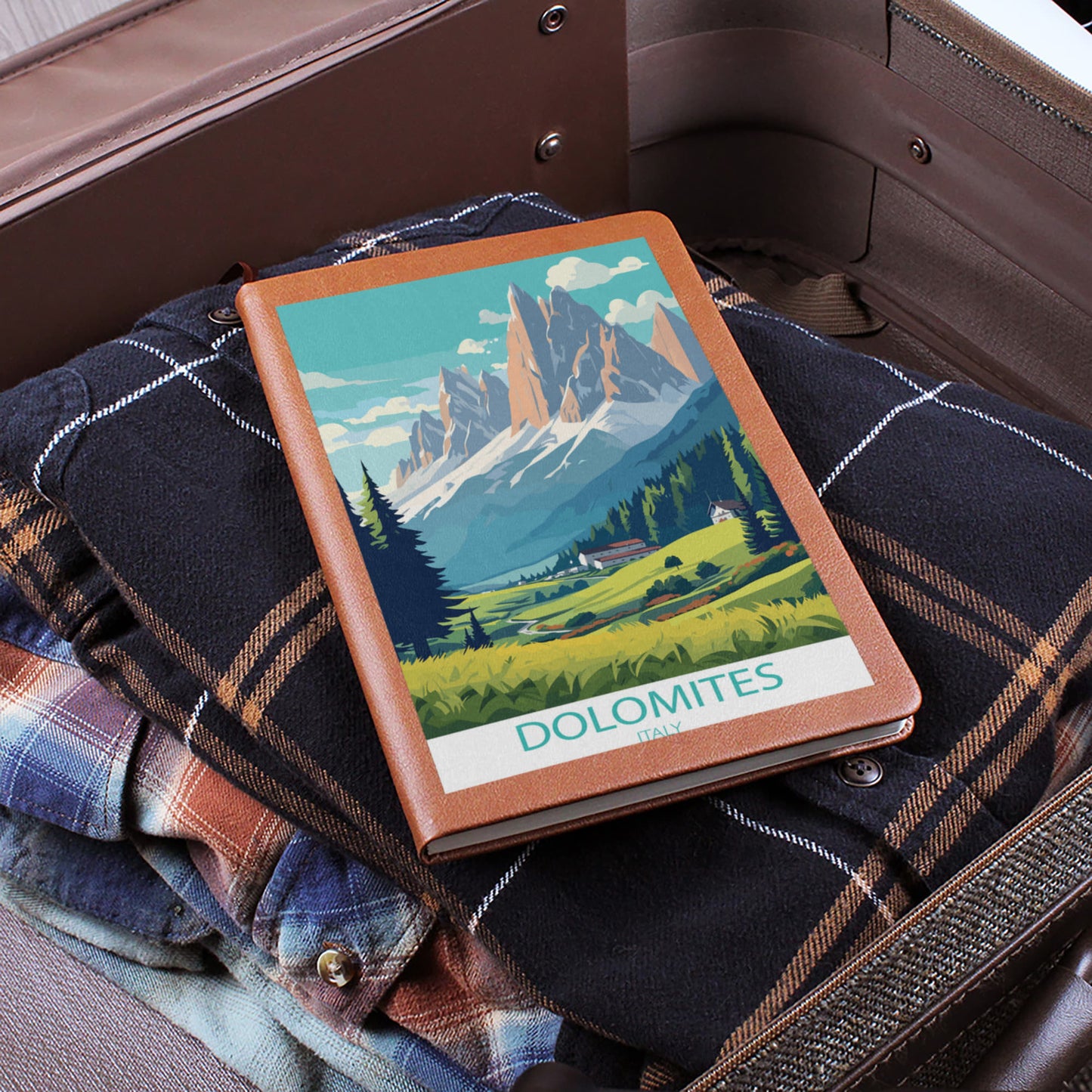 Famous Travel Destinations - Dolomites, Italy - Vegan Leather Journal