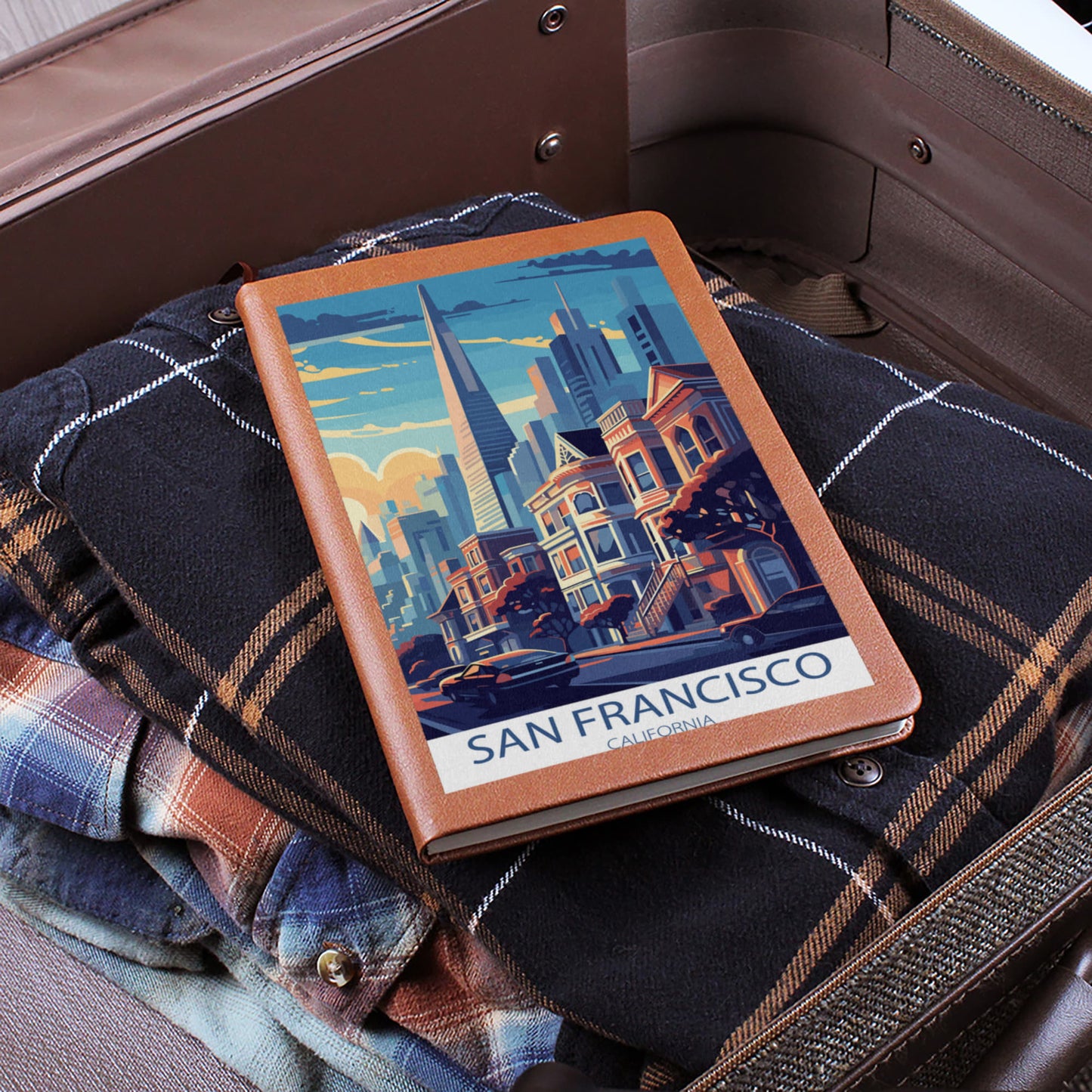 Famous Travel Destinations - San Francisco, California - Vegan Leather Journal
