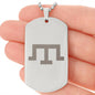 Tamga of Crimean Tatar Giray Dynasty - Engraved Dog Tag Necklace