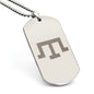 Tamga of Crimean Tatar Giray Dynasty - Engraved Dog Tag Necklace