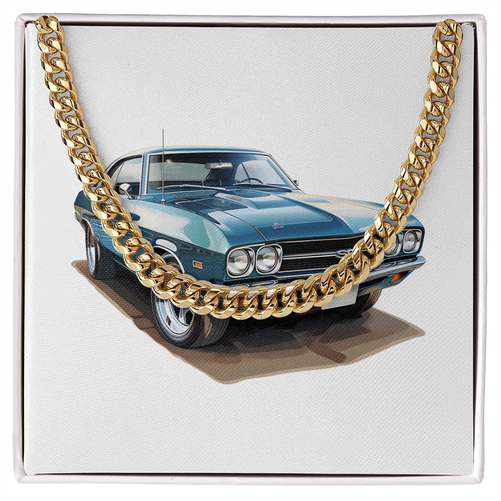 Muscle Car 05 - 14k Gold Finished Cuban Link Chain