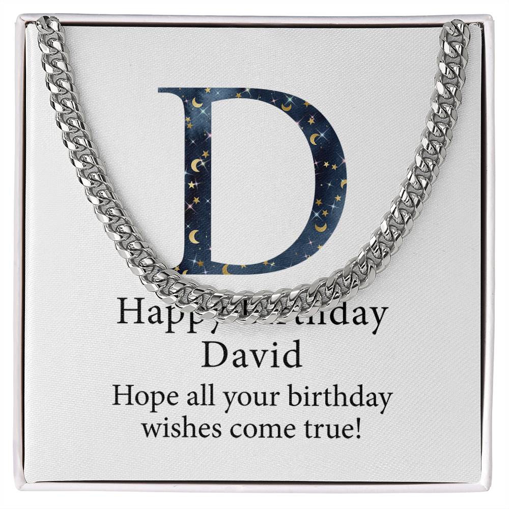 Happy Birthday David v03 - Cuban Link Chain