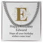 Happy Birthday Edward v01 - Cuban Link Chain