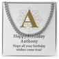 Happy Birthday Anthony v01 - Cuban Link Chain