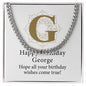 Happy Birthday George v01 - Cuban Link Chain