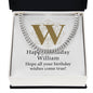 Happy Birthday William v01 - Cuban Link Chain