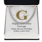 Happy Birthday George v01 - Cuban Link Chain