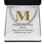 Happy Birthday Mark v01 - Cuban Link Chain