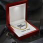 Best Father Since 1996 - 14k Gold Finished Cuban Link Chain With Mahogany Style Luxury Box