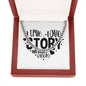 A True Love Story Never Ends v2 - Cuban Link Chain With Mahogany Style Luxury Box
