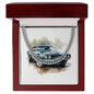 Muscle Car 13 - Cuban Link Chain With Mahogany Style Luxury Box