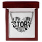 A True Love Story Never Ends v2 - Cuban Link Chain With Mahogany Style Luxury Box