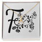 Botanical Monogram F - 18K Yellow Gold Finish Alluring Beauty Necklace