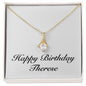 Happy Birthday Therese - 18K Yellow Gold Finish Alluring Beauty Necklace