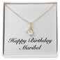 Happy Birthday Maribel - 18K Yellow Gold Finish Alluring Beauty Necklace