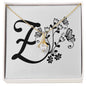 Botanical Monogram Z - 18K Yellow Gold Finish Alluring Beauty Necklace