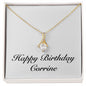 Happy Birthday Corrine - 18K Yellow Gold Finish Alluring Beauty Necklace