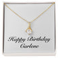 Happy Birthday Carlene - 18K Yellow Gold Finish Alluring Beauty Necklace