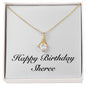 Happy Birthday Sheree - 18K Yellow Gold Finish Alluring Beauty Necklace