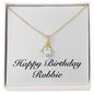 Happy Birthday Robbie - 18K Yellow Gold Finish Alluring Beauty Necklace