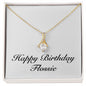 Happy Birthday Flossie - 18K Yellow Gold Finish Alluring Beauty Necklace