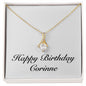 Happy Birthday Corinne - 18K Yellow Gold Finish Alluring Beauty Necklace