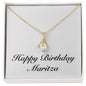 Happy Birthday Maritza - 18K Yellow Gold Finish Alluring Beauty Necklace