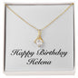 Happy Birthday Helena - 18K Yellow Gold Finish Alluring Beauty Necklace