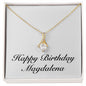 Happy Birthday Magdalena - 18K Yellow Gold Finish Alluring Beauty Necklace